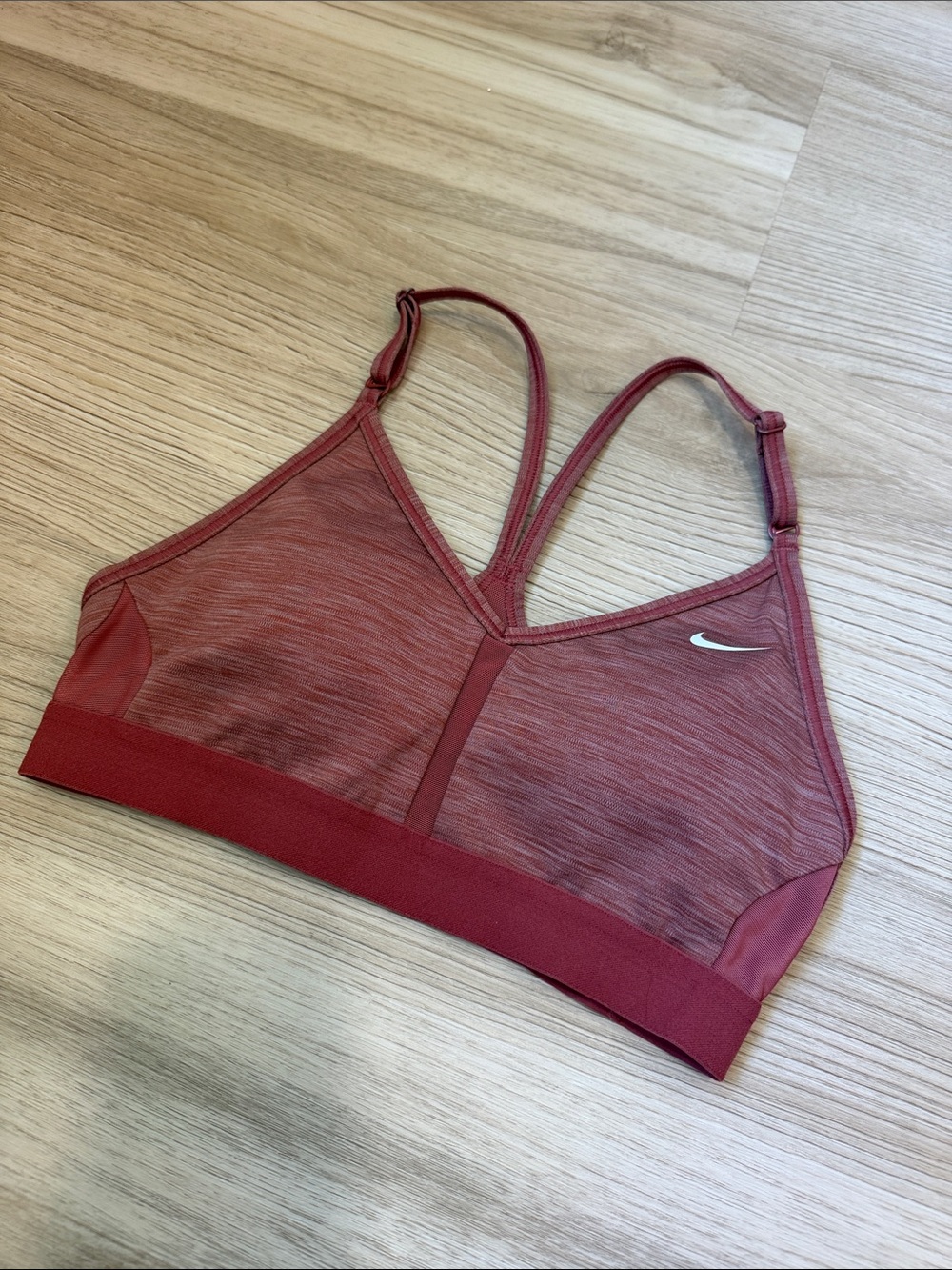 Nike Women's Pink Red Mesh Strappy Sports Bra